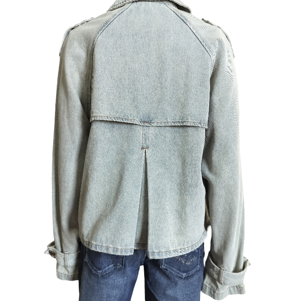 Steve Madden Stone Blue Denim Jacket Size M NWT - Picture 3 of 9